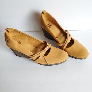 Timberland Wedge Heel Suede Shoes Size 8.5